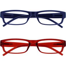 Opulize Dunkelblau Rot Leichte Lesebrille - Reading Glasses