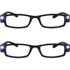 Opulize Lesebrille - LED-Nachtlicht, Unisex, Pack 2, +2,00
