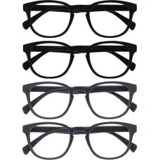 Opulize Lesebrille - Runde Retro-Optik - Kratzfest - +1,50