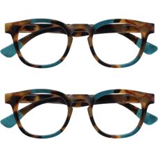 Opulize Turtle Shell +1.50 Reading Glasses - Stylish, Durable, Flexible Hinges