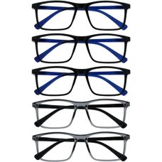 Opulize Large Rectangular Scratch-Resistant Reading Glasses - Reading Glasses