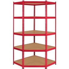 Monster Z-Rax Red Corner Shelf - Heavy Duty Storage Unit