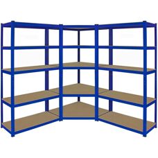 Monster Racking Corner Shelving - Blue, 2 Bays, 180cm H
