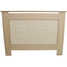 MonsterShop Radiator Cover MDF Unfinished 1115mm Light Brown - Radiator Cover