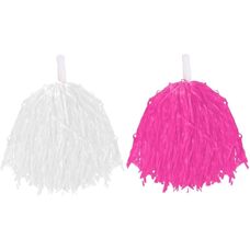 I Love Fancy Dress Pom Poms Légers Rose & Blanc - Unité - Publicité