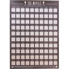 Gift Republic 100 Movies Bucket List Poster - Unisex