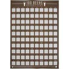 Gift Republic Bucket List 100 Beers Scratch Poster - Poster