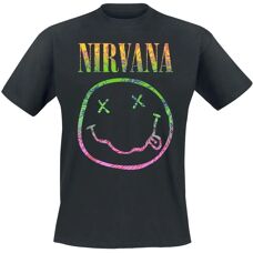 Nirvana Sorbet Ray Smiley Schwarzes T-Shirt - Unisex