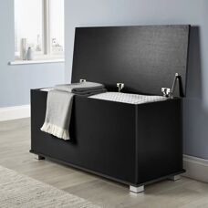 Generic - Ottoman Storage Chest - Black - Storage Chest