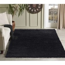 Smart Living Wholesale Ltd 120cm x 170cm Black Shaggy Rug