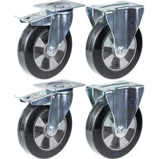 Roues de 152mm Parnells - Caoutchouc & Fixe, 1320kg - Publicité