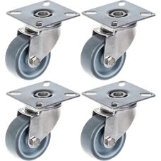 Roues pivotantes en acier inoxydable 50mm - Lot de 4 - Publicité