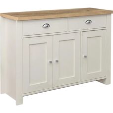 Birlea Highgate Cream Oak 3 Door 2 Drawer Sideboard - Sideboard