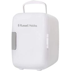 Russell Hobbs RH4CLR1001 Mini Fridge - White - 4L Portable Cooler & Warmer
