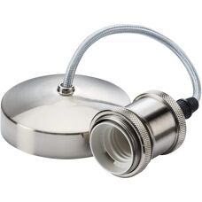 Knightsbridge Vintage E27 Pendant Set - Chrome - Lighting Fixture