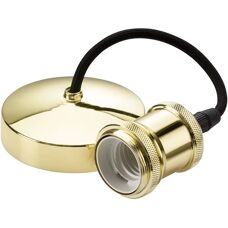 Knightsbridge Vintage Pendant Light Set - 6-inch Brass IP20