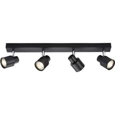 Knightsbridge GU10 Quad Bar - Nero Opaco 50W Lighting Fixture