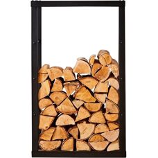 Neo Black Firewood Log Rack - Medium