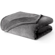 LIVIVO Ultra Soft Flannel Fleece Blanket - Dark Grey - Blanket