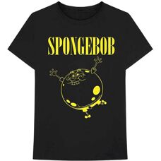 Spongebob Squarepants Inflated Sponge Black T-shirt - T-shirt