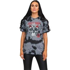 Guns N' Roses Official Band T-shirt - Flower Skull Dip-Dye