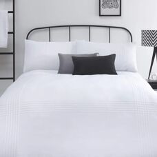 Serene Amalfi Pin Tuck White King Duvet Cover - Bedding Set