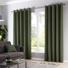 Fusion Sorbonne 100% Cotton Light Filtering Eyelet Curtains - Curtains