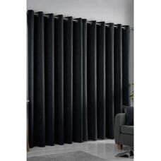 Fusion Blackout Eyelet Curtains - Semi-solid, Minimalist - Curtains
