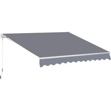 Outsunny 2.95 x 2.5m Manual Awning Canopy Sun Shade Shelter - Sun Shade Shelter