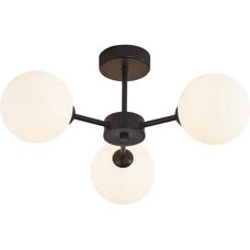 Happy Homewares - HHL - Black - Opal Globe - Ceiling Light