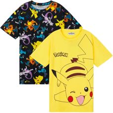 Conjunto de Camisetas de Algodão Pokémon para Meninos - 3 Opções