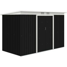 Outsunny 9 x 4FT Metal Garden Storage Shed - Dark Grey