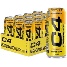 Boisson Énergisante C4 Ananas - Pack de 12 x 500ml - Publicité