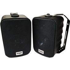 Loops 120W Active Bluetooth Wall Speakers - Black Stereo Wireless Music Streaming