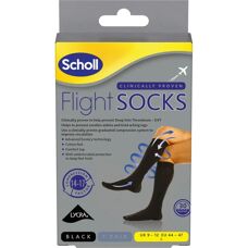 Scholl Black Flight Socks - Compression Socks for Travel - DVT Support