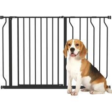 PawHut Dog Gate - Adjustable, Double Lock, Steel - Dog Gate