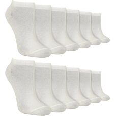Sock Snob Kids Breathable Bamboo Socks - 12 Pairs - White