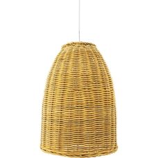 PRIVATEFLOOR Natürliche Rattan Pendelleuchte - Boho Stil