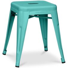 PRIVATEFLOOR Taburete Estilo Industrial 45cm Verde Pastel