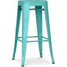 PRIVATEFLOOR Taburete Alto Industrial Verde Pastel - 76cm