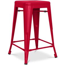 Stylix Industrial Steel Bar Stool - 60cm - Square Cushion