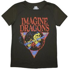 Imagine Dragons M Grön Skeleton Flute T-Shirt - Kvinnor