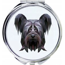 Art-Dog - Skye Terrier Geometric - 7 cm średnica - Lusterko