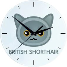 Art-Dog - Cat Face Clock - MDF - Visage de chat - Horloge - Publicité