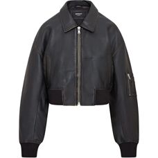 Infinity Leather Damen Übergröße Schwarzer MA-1 Leder Bomberjacke - Produkttyp
