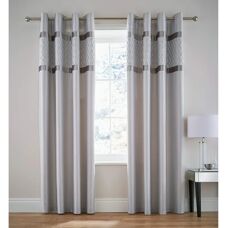 Catherine Lansfield Grey Sequin Cluster Curtains - Curtains