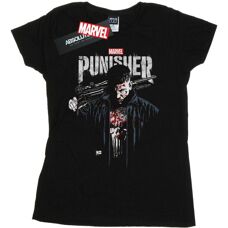 Marvel Punisher Zwart T-Shirt - Dames Slim Fit