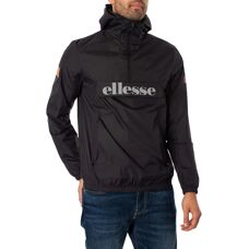 Ellesse Acera Black Jacket - Half Zip, Hood, Transition