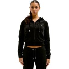 Sweat à capuche en velours classique pour femme Juicy Couture - Noir - Petit - Publicité