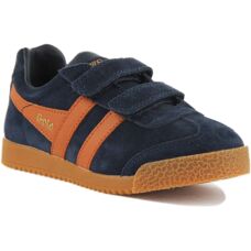 Αθλητικά με velcro Gola Harrier για Παιδιά - Μπλε ναυτικό/πορτοκαλί - Τύπος παπουτσιού